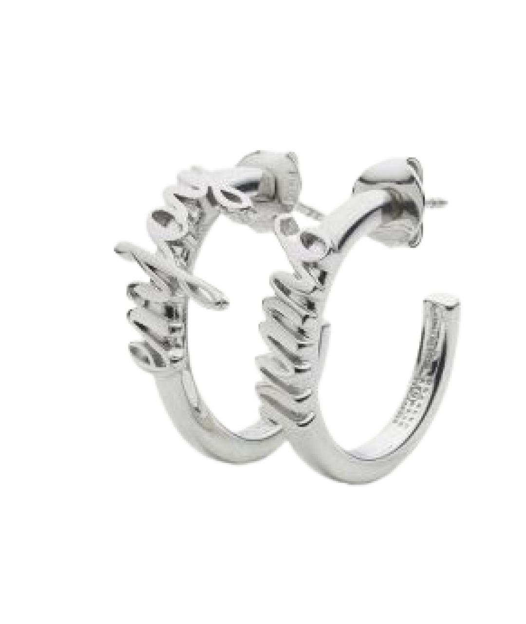 MM6 MAISON MARGIELA Серебряные металлические серьги, фото 3