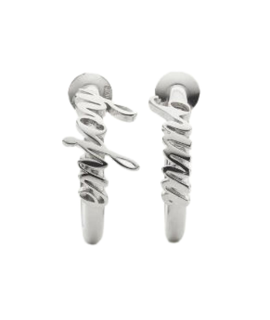 MM6 MAISON MARGIELA Серебряные металлические серьги, фото 1