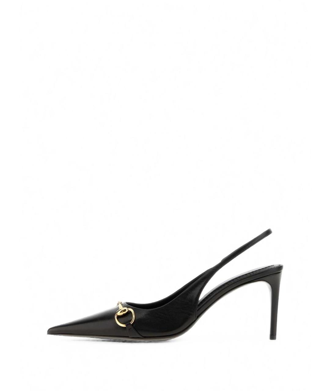 GUCCI Черные кожаные туфли, фото 3
