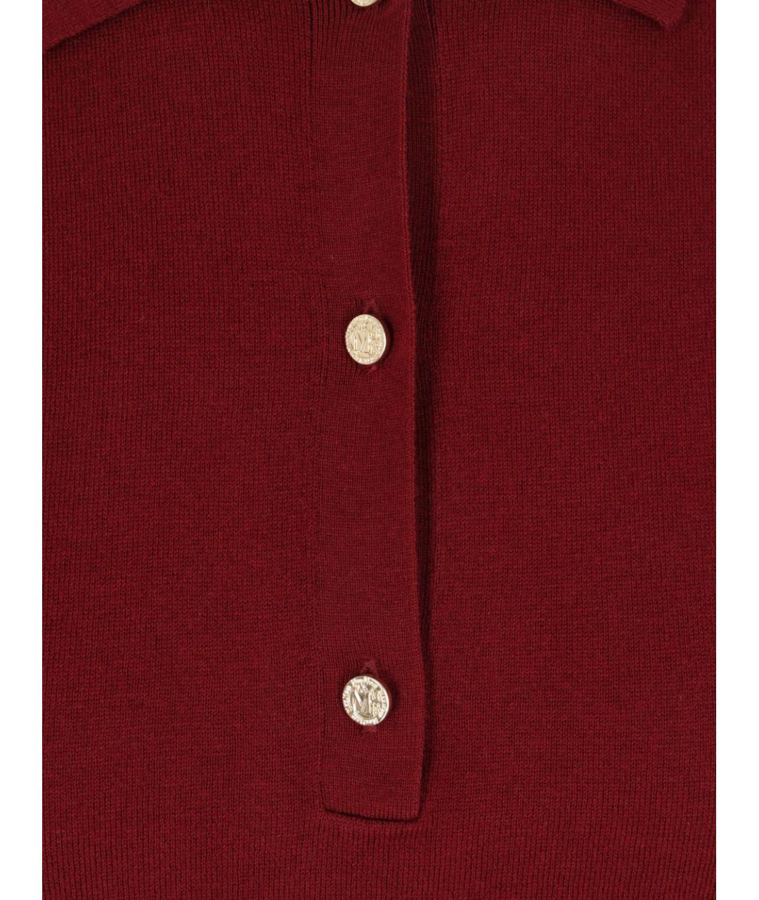 'S MAX MARA Красная шерстяная футболка, фото 4