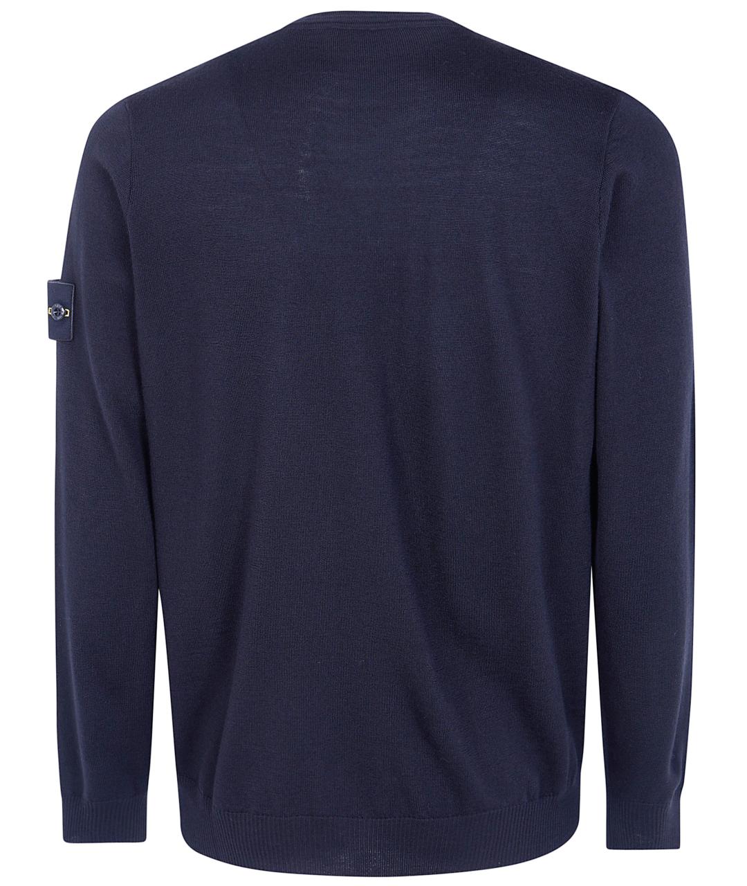 STONE ISLAND Черный хлопковый джемпер / свитер, фото 2