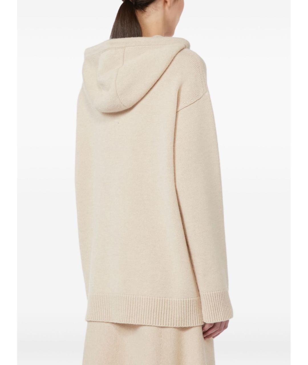 MAX MARA Бежевый шерстяной джемпер / свитер, фото 2