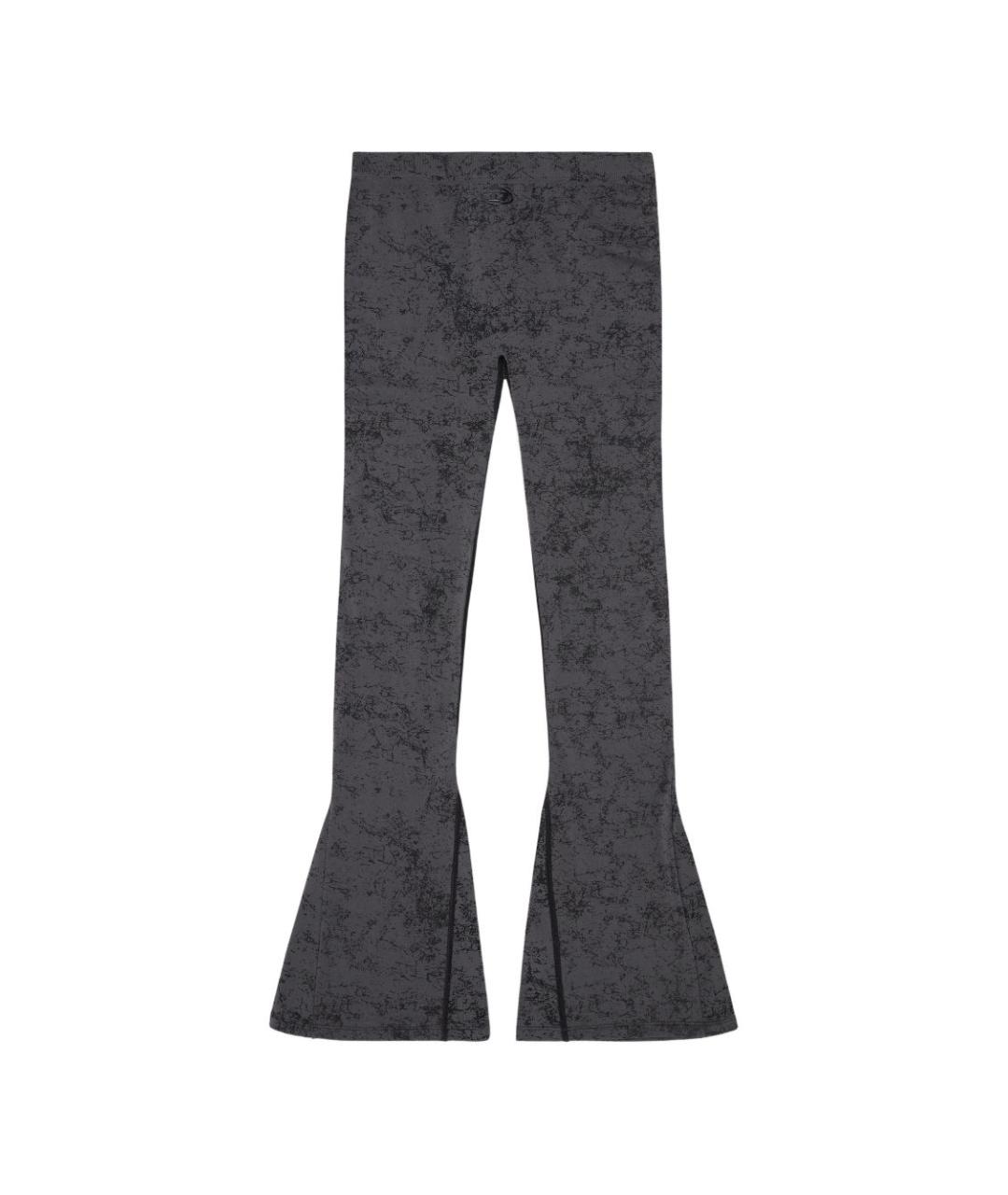 DIESEL Антрацитовые хлопковые прямые брюки, фото 3