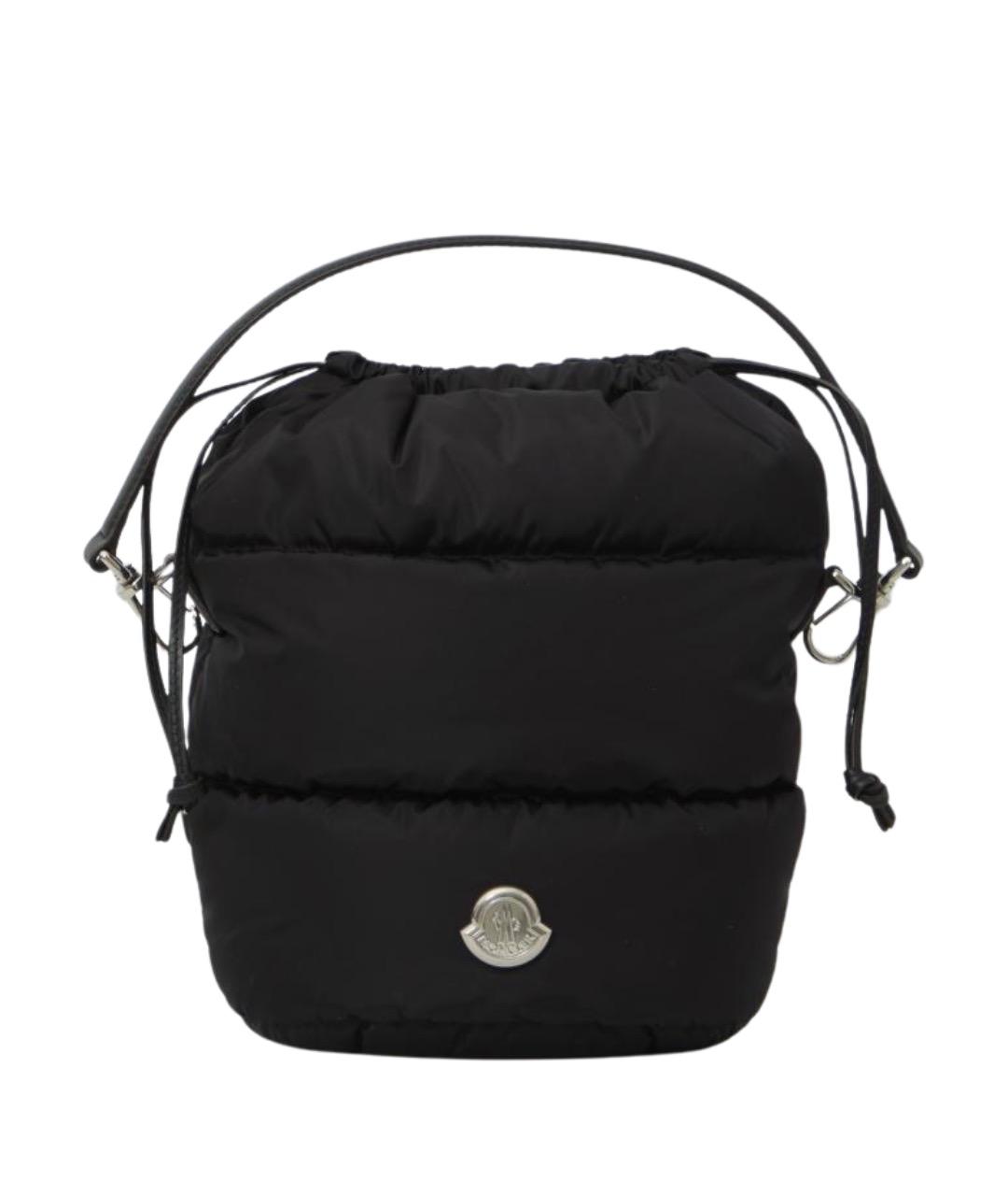 MONCLER Черная тканевая сумка с короткими ручками, фото 1