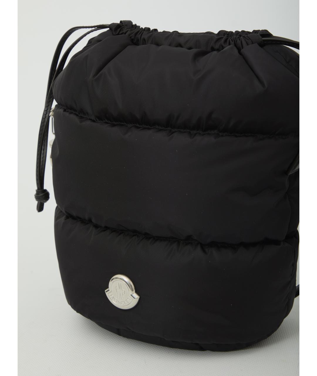 MONCLER Черная тканевая сумка с короткими ручками, фото 4