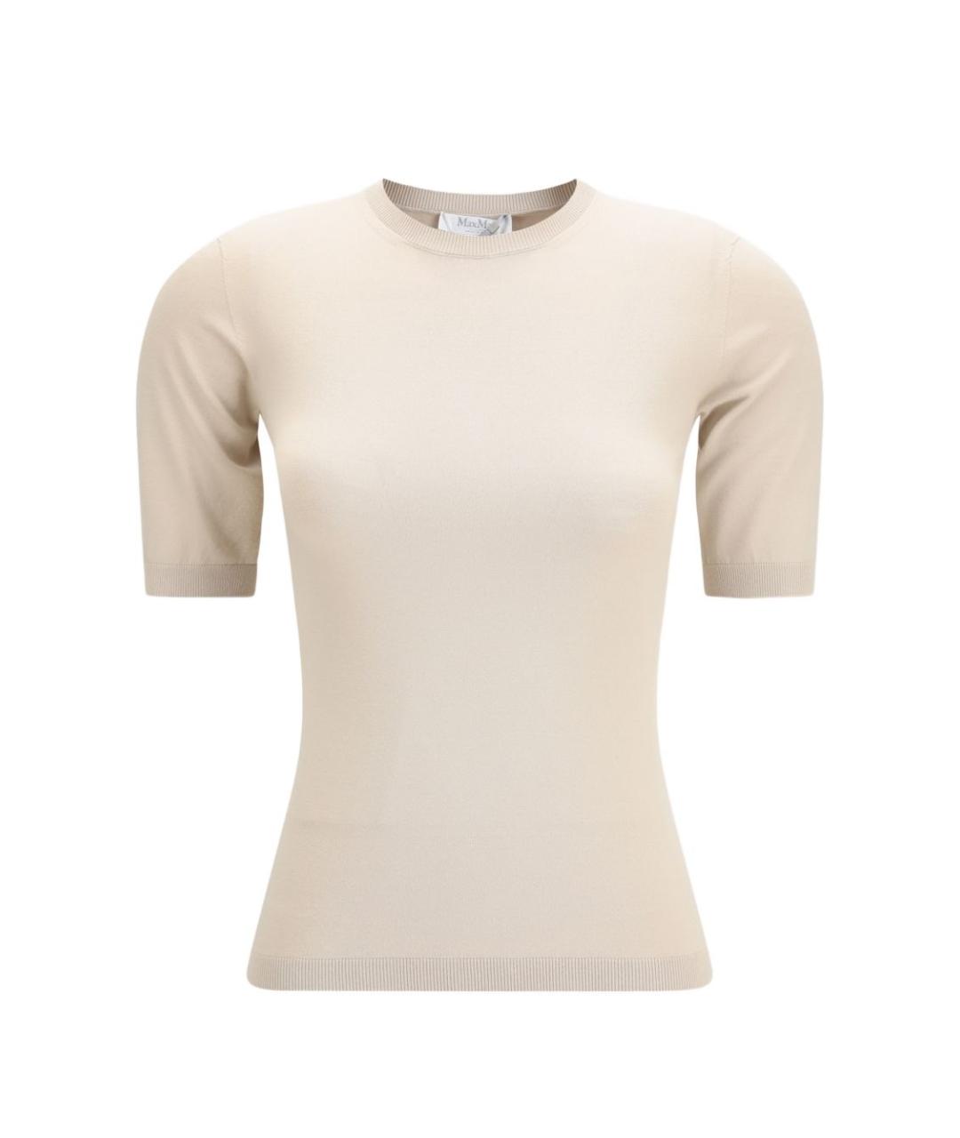 MAX MARA Бежевый шерстяной джемпер / свитер, фото 1