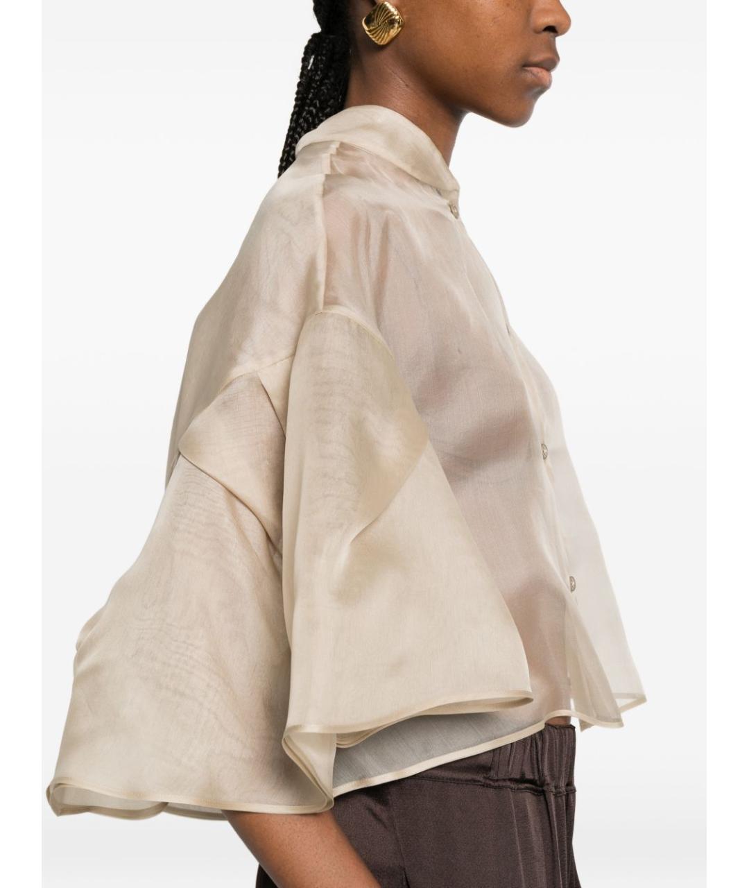 MAX MARA Бежевая шерстяная блузы, фото 2