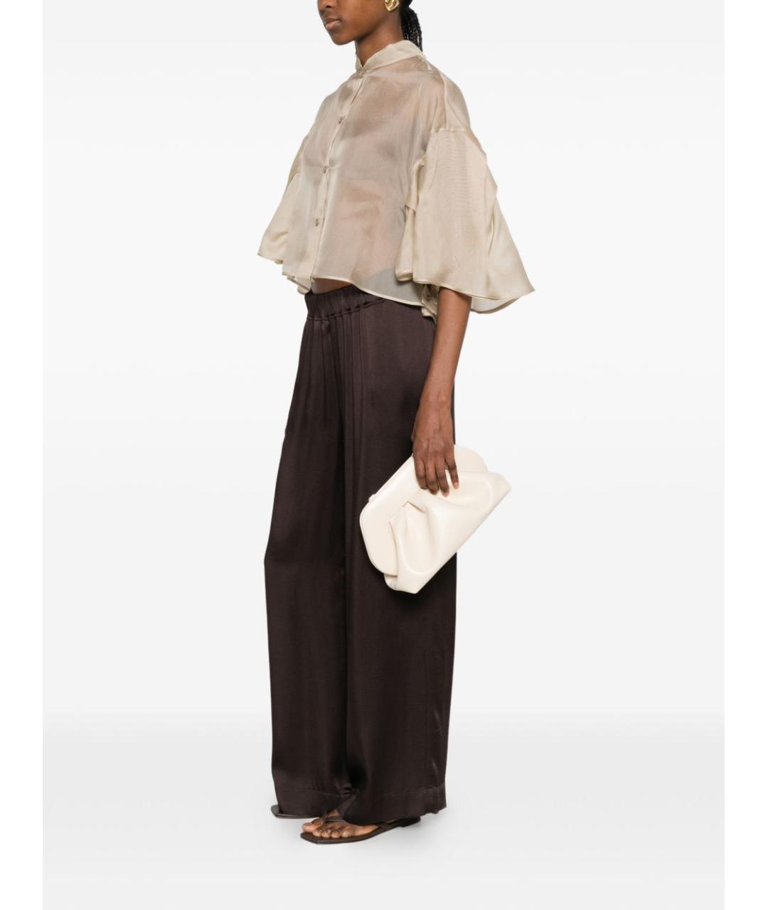 MAX MARA Бежевая шерстяная блузы, фото 3