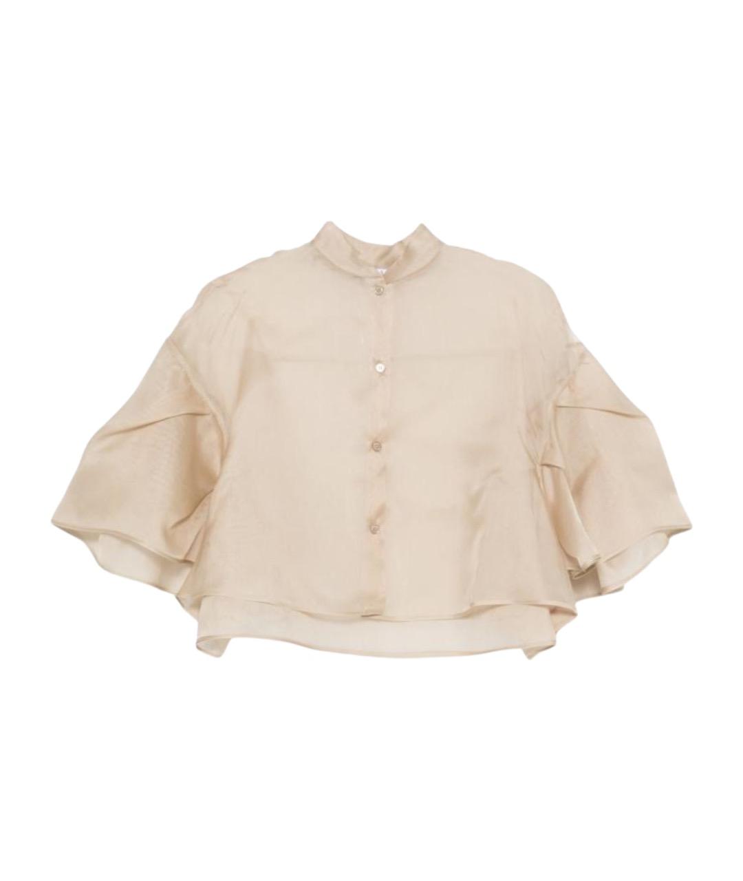 MAX MARA Бежевая шерстяная блузы, фото 1
