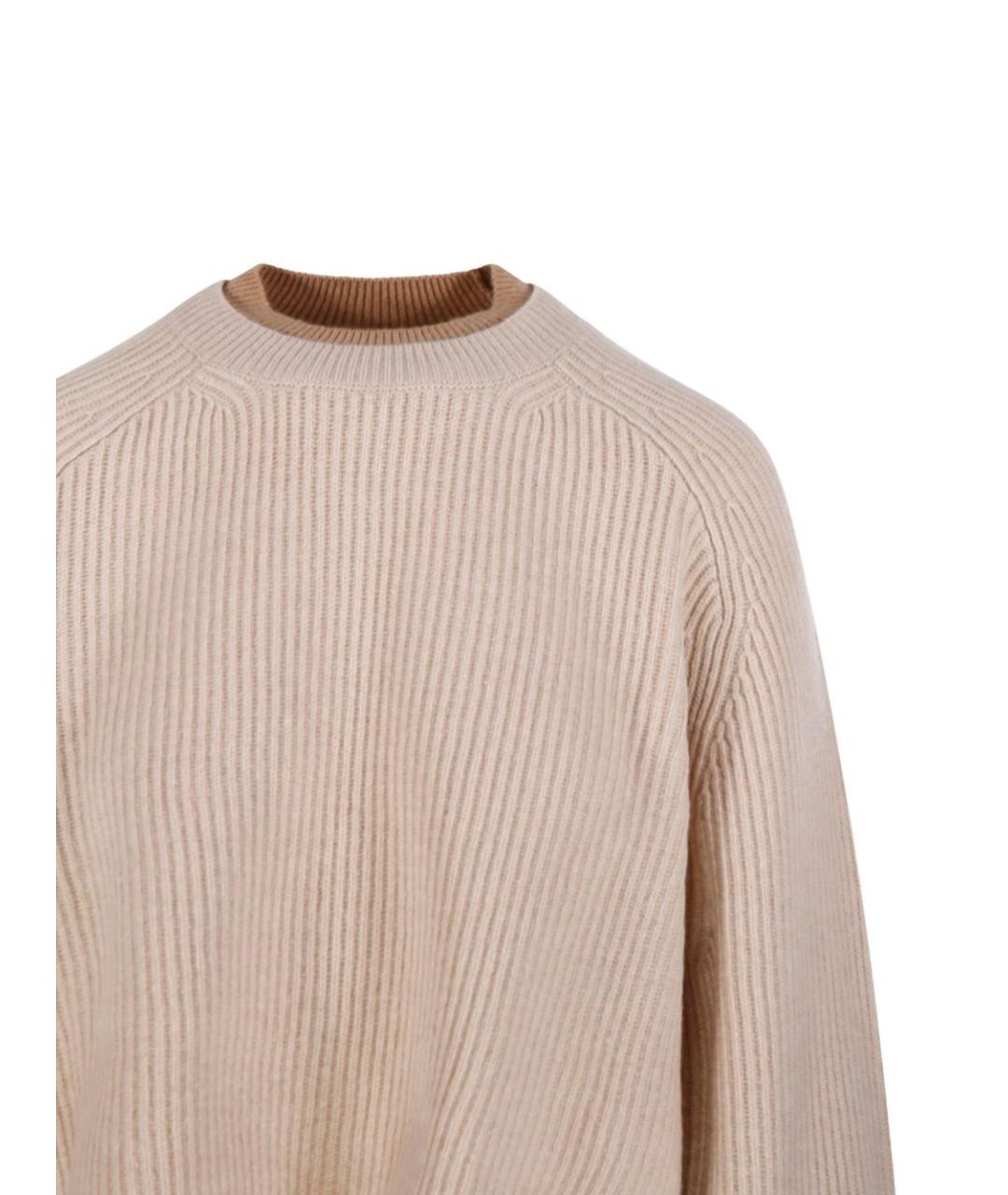 MAX MARA Бежевый шерстяной джемпер / свитер, фото 3