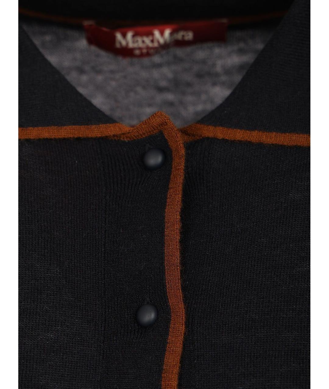 MAX MARA STUDIO Синий шерстяной кардиган, фото 2