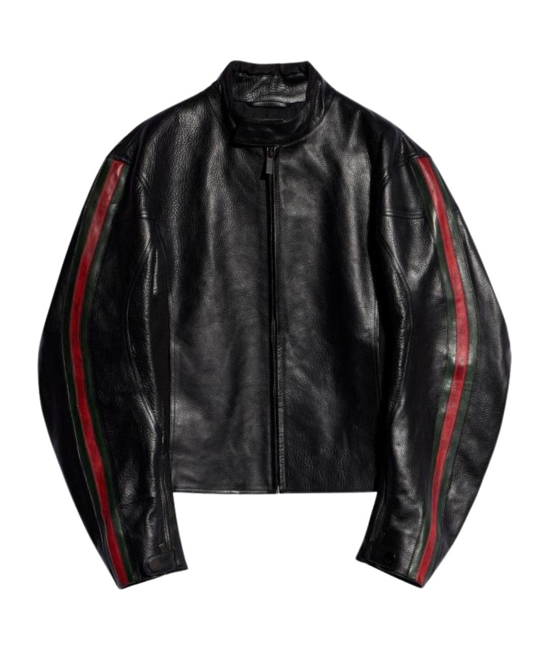 GUCCI Черная кожаная куртка, фото 1