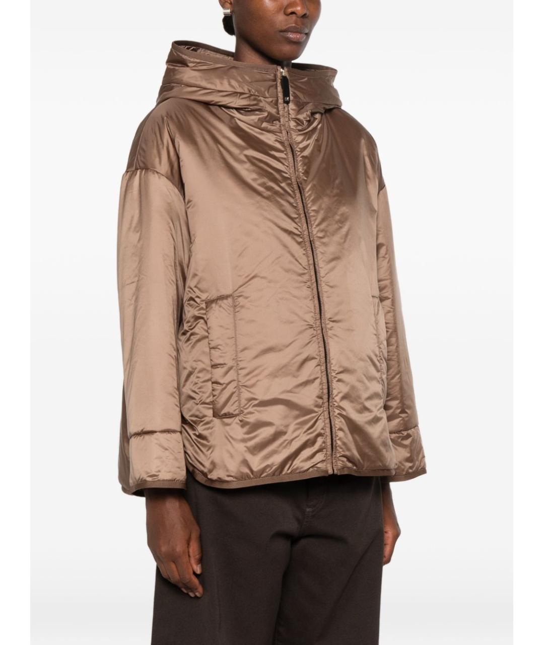 MAX MARA Бежевая полиэстеровая куртка, фото 3