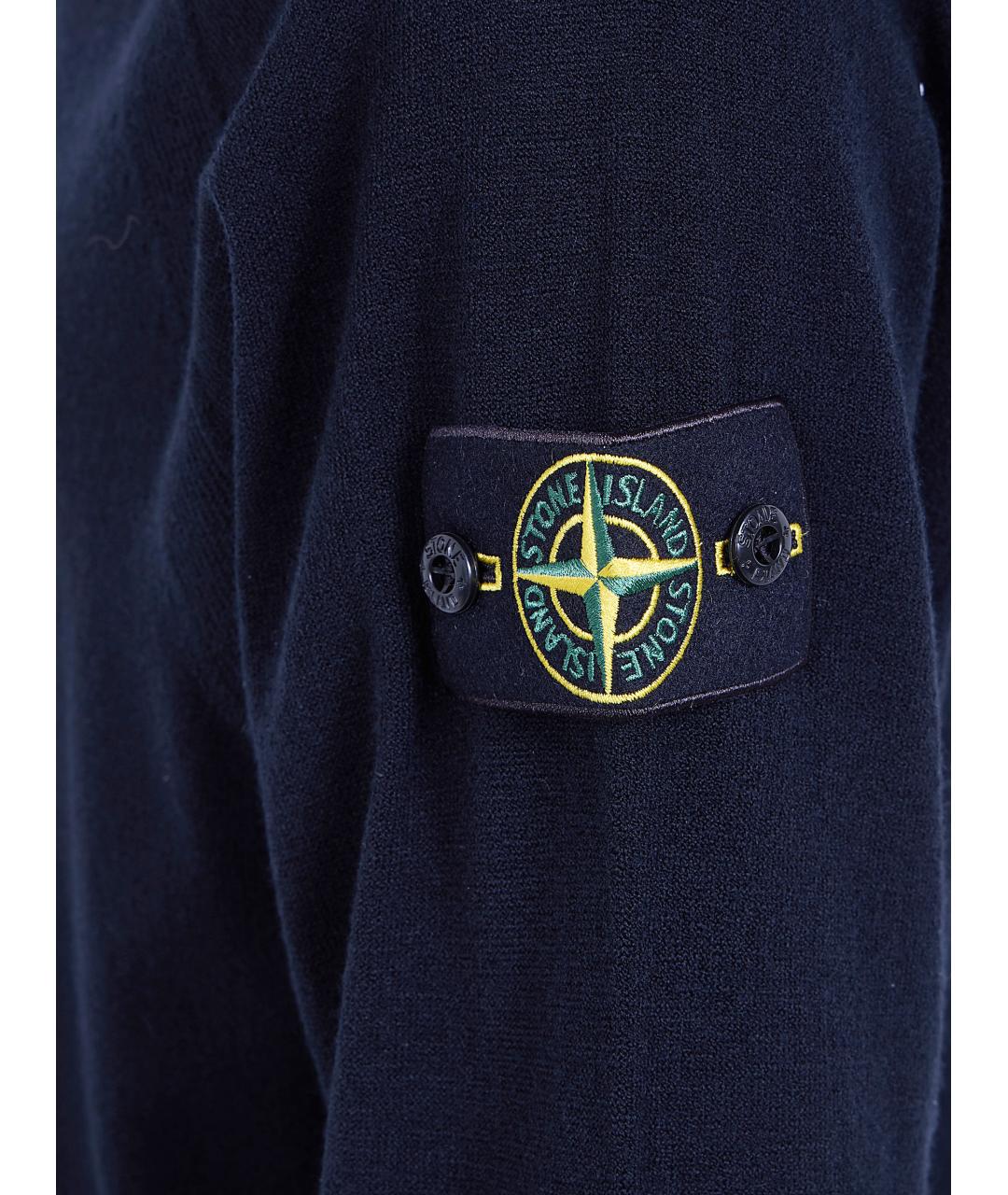 STONE ISLAND Черный шерстяной джемпер / свитер, фото 3