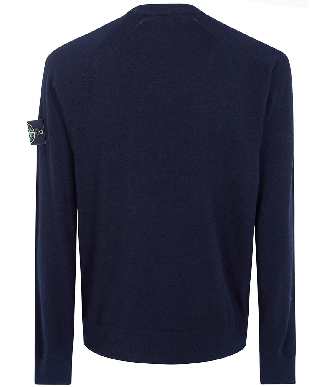 STONE ISLAND Черный шерстяной джемпер / свитер, фото 2