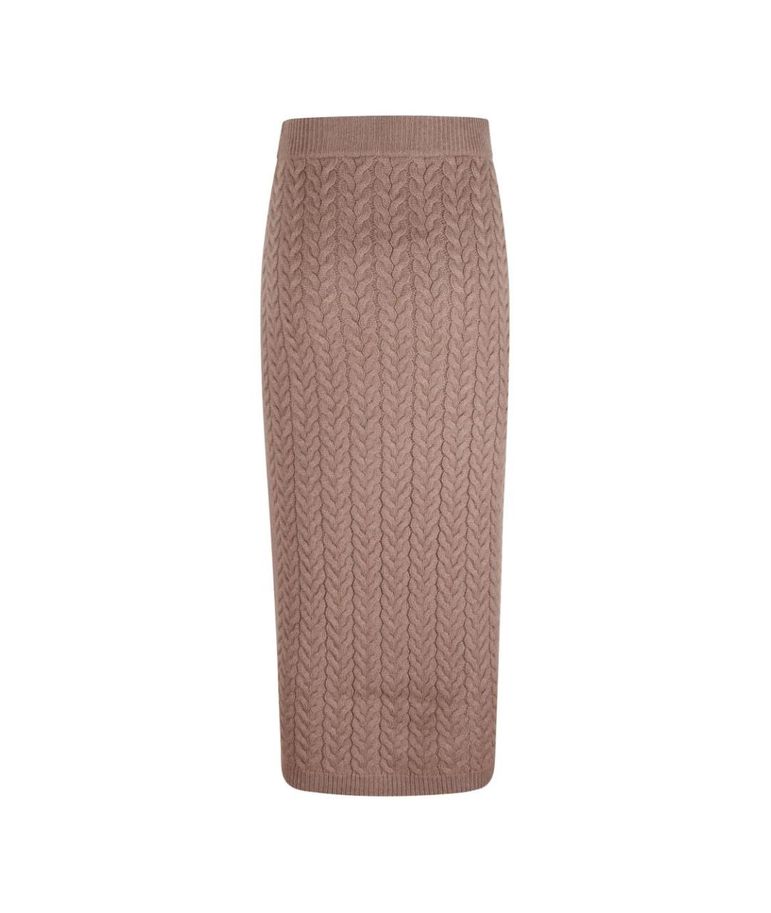 'S MAX MARA Бежевая шерстяная юбка миди, фото 4