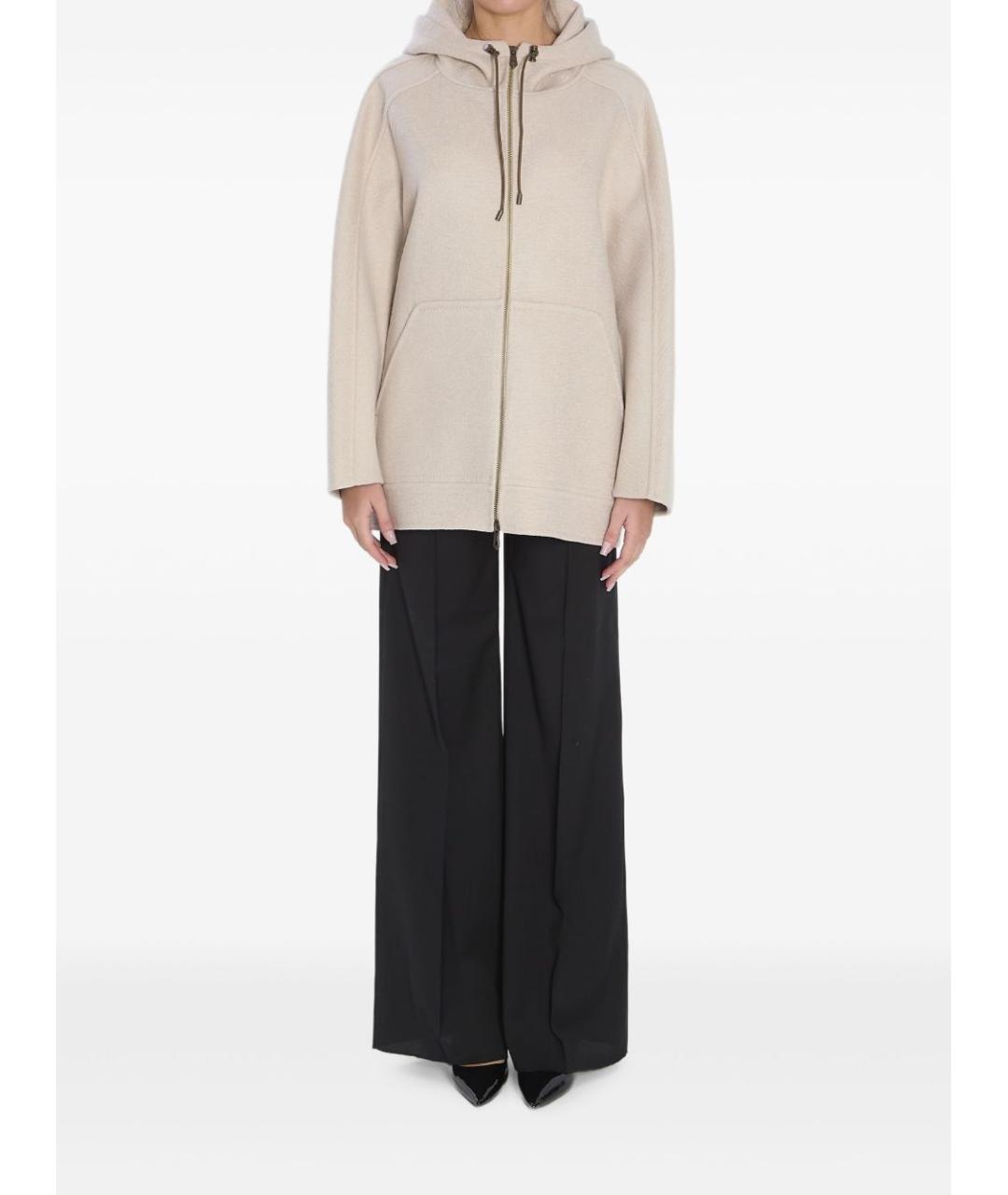 MAX MARA Бежевое шерстяное пальто, фото 4