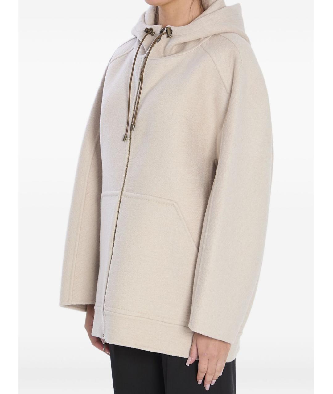 MAX MARA Бежевое шерстяное пальто, фото 3