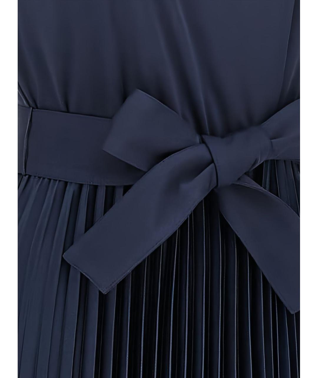 WEEKEND MAX MARA Синее шерстяное повседневное платье, фото 2
