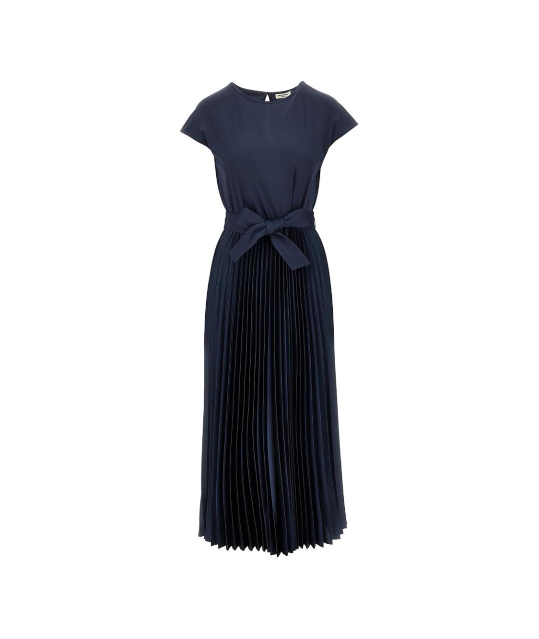 WEEKEND MAX MARA Синее шерстяное повседневное платье, фото 3