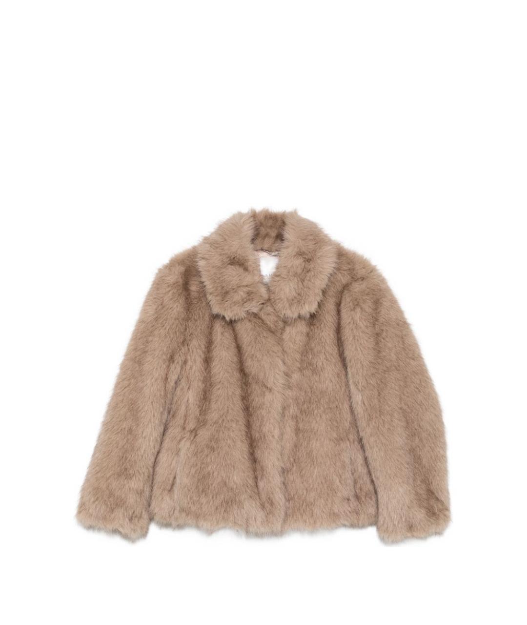 'S MAX MARA Бежевая полиэстеровая шуба, фото 1