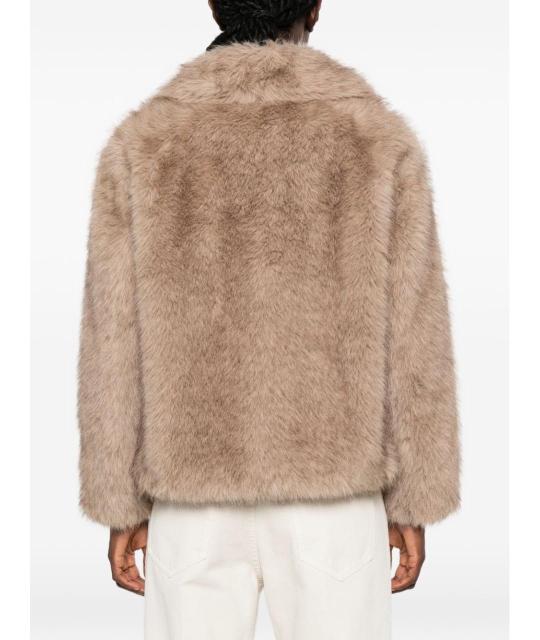 'S MAX MARA Бежевая полиэстеровая шуба, фото 2