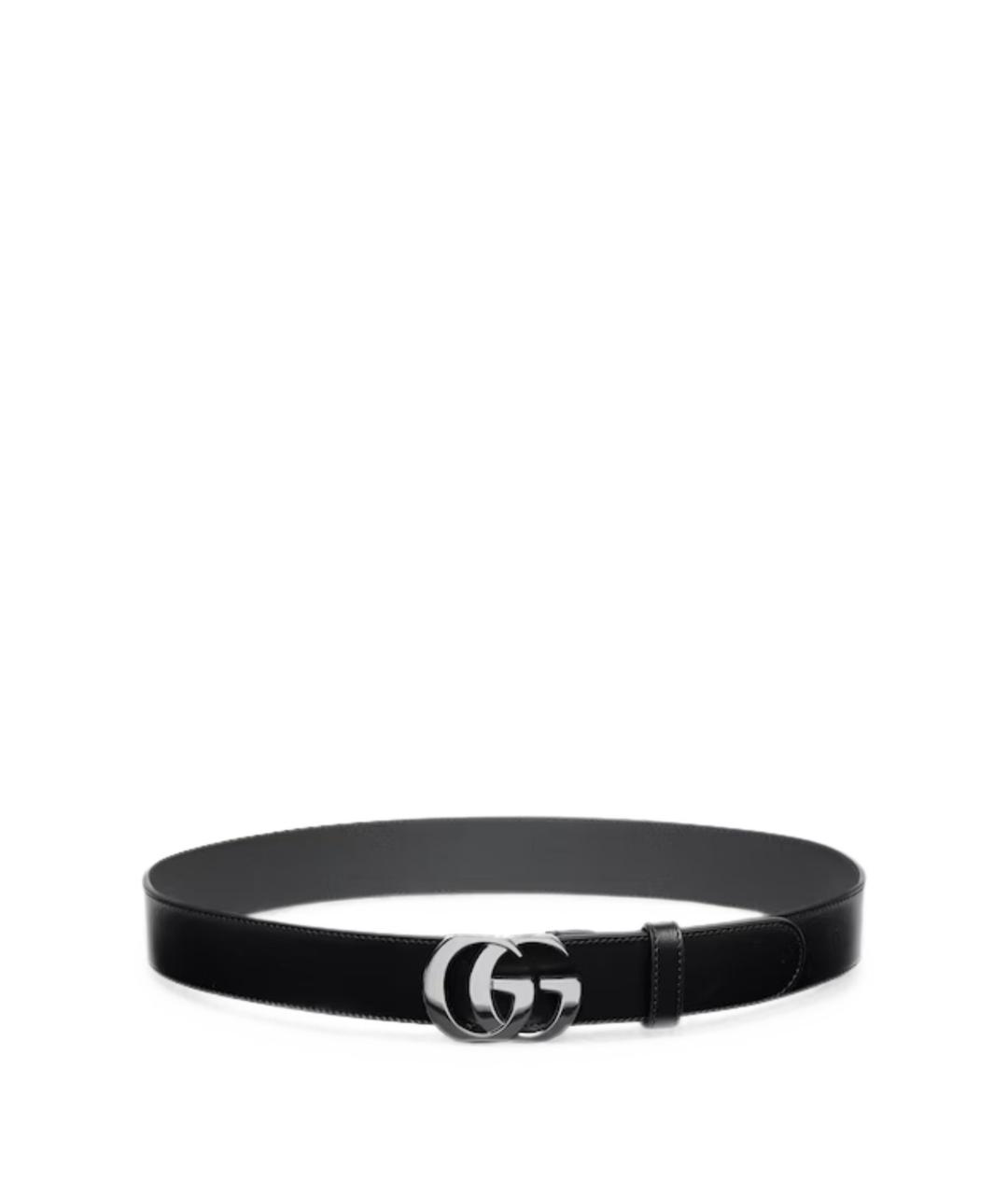 GUCCI Черный кожаный ремень, фото 1