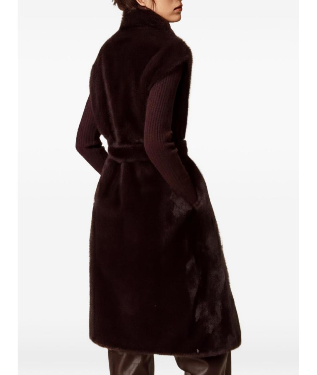 TWIN-SET Коричневый полиэстеровый жилет, фото 4