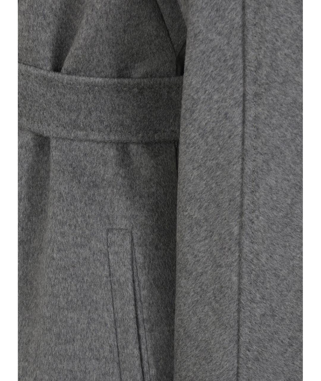 MAX MARA STUDIO Серое шерстяное пальто, фото 2