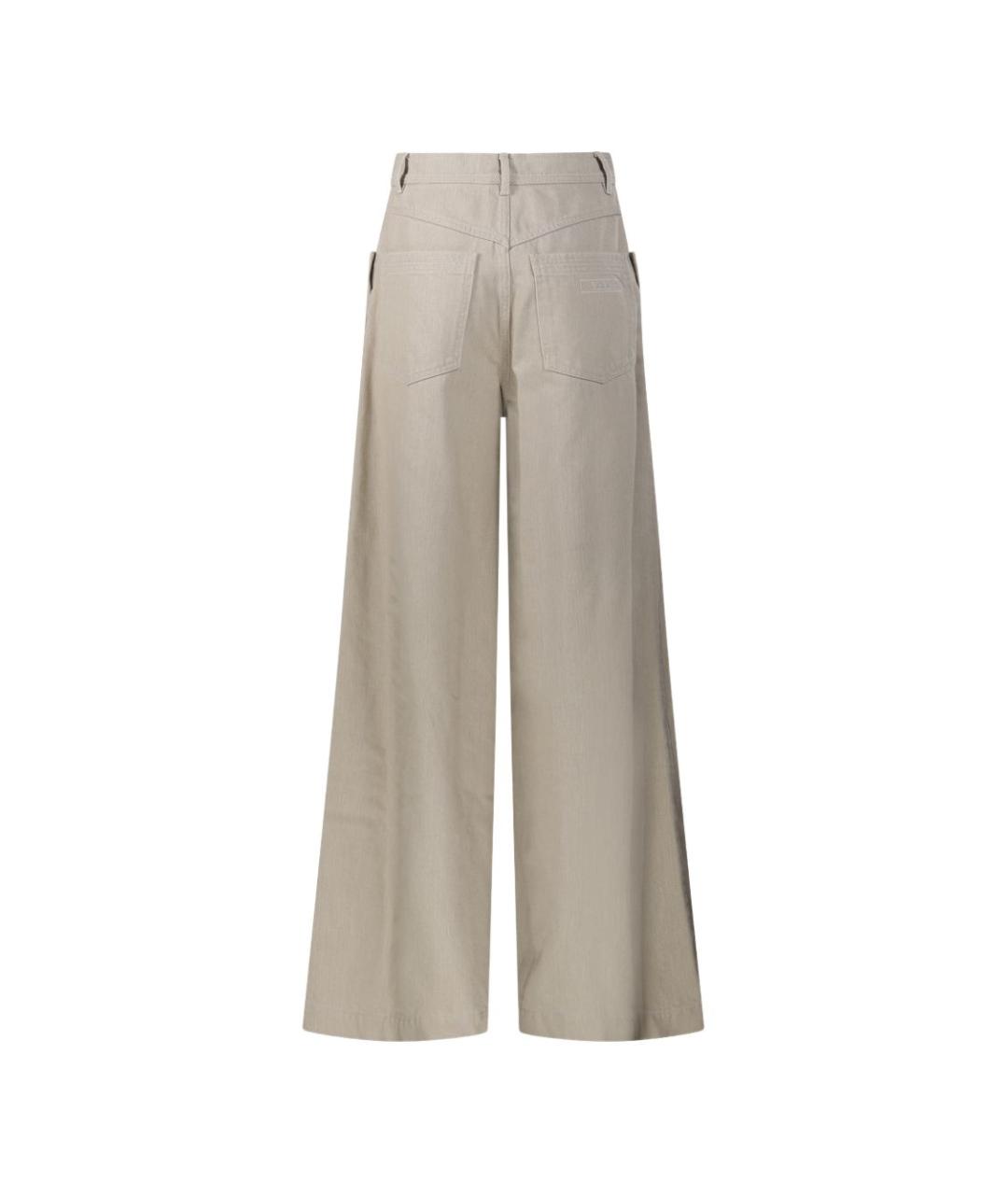MAX MARA Бежевые шерстяные брюки широкие, фото 2