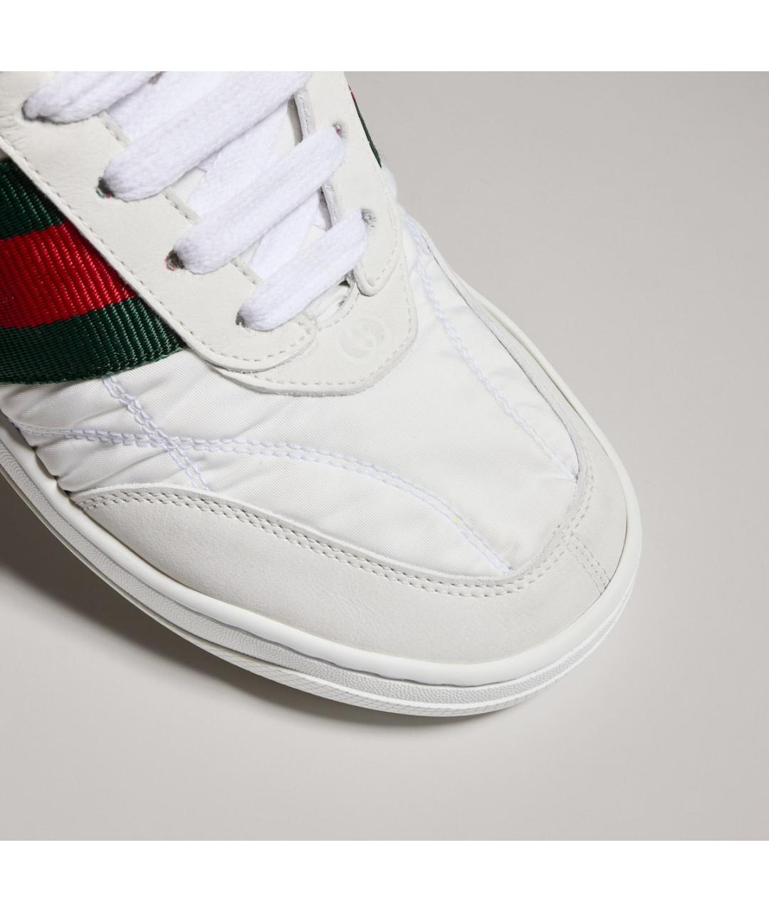 GUCCI Белые текстильные кроссовки, фото 2