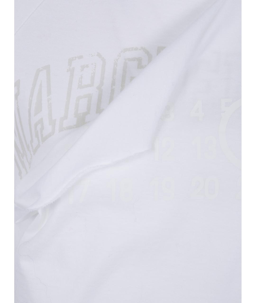 MM6 MAISON MARGIELA Белая хлопковая футболка, фото 3