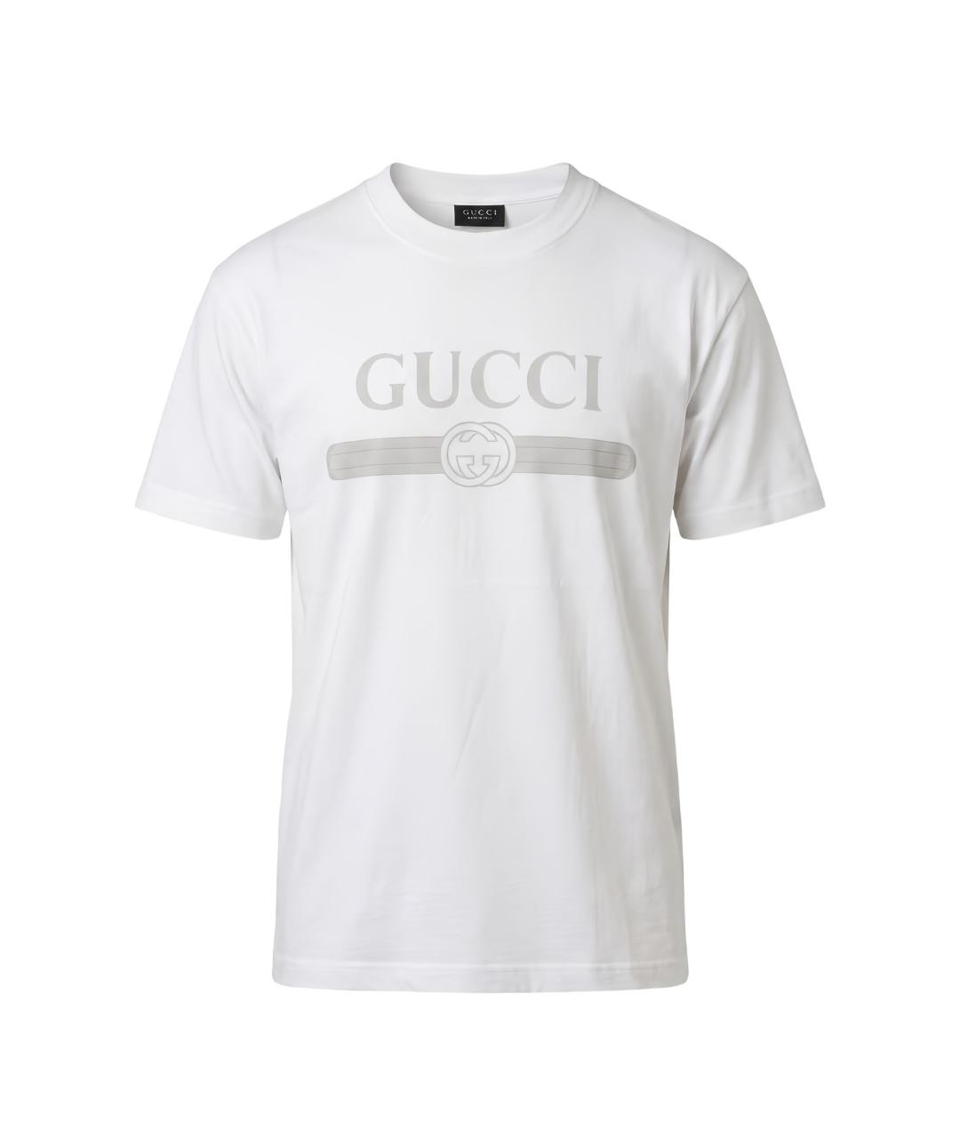 GUCCI Белая хлопковая футболка, фото 1
