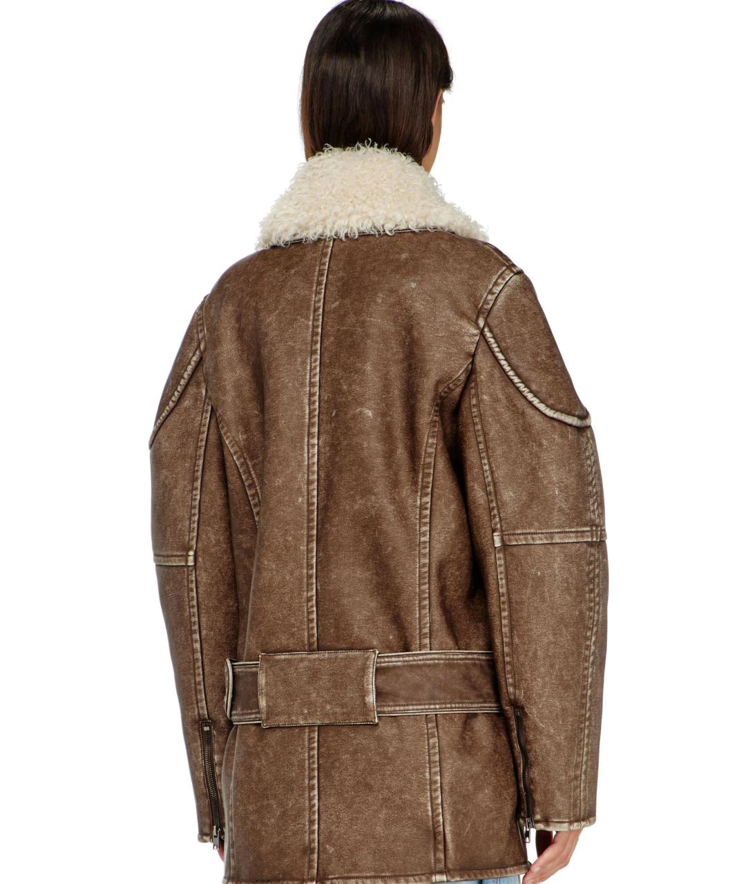 DIESEL Коричневая синтетическая куртка, фото 4