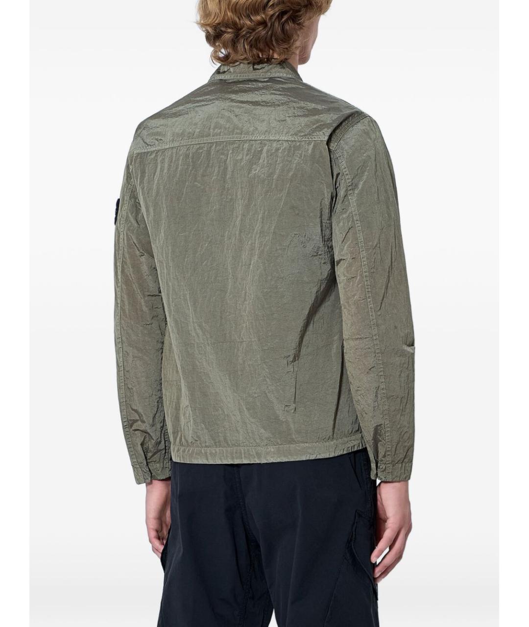 STONE ISLAND Хаки кэжуал рубашка, фото 5
