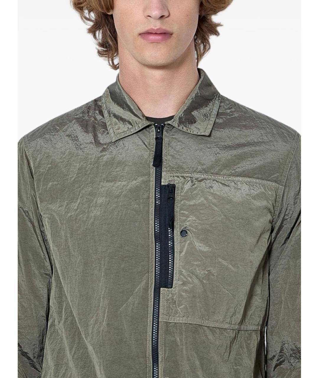 STONE ISLAND Хаки кэжуал рубашка, фото 3