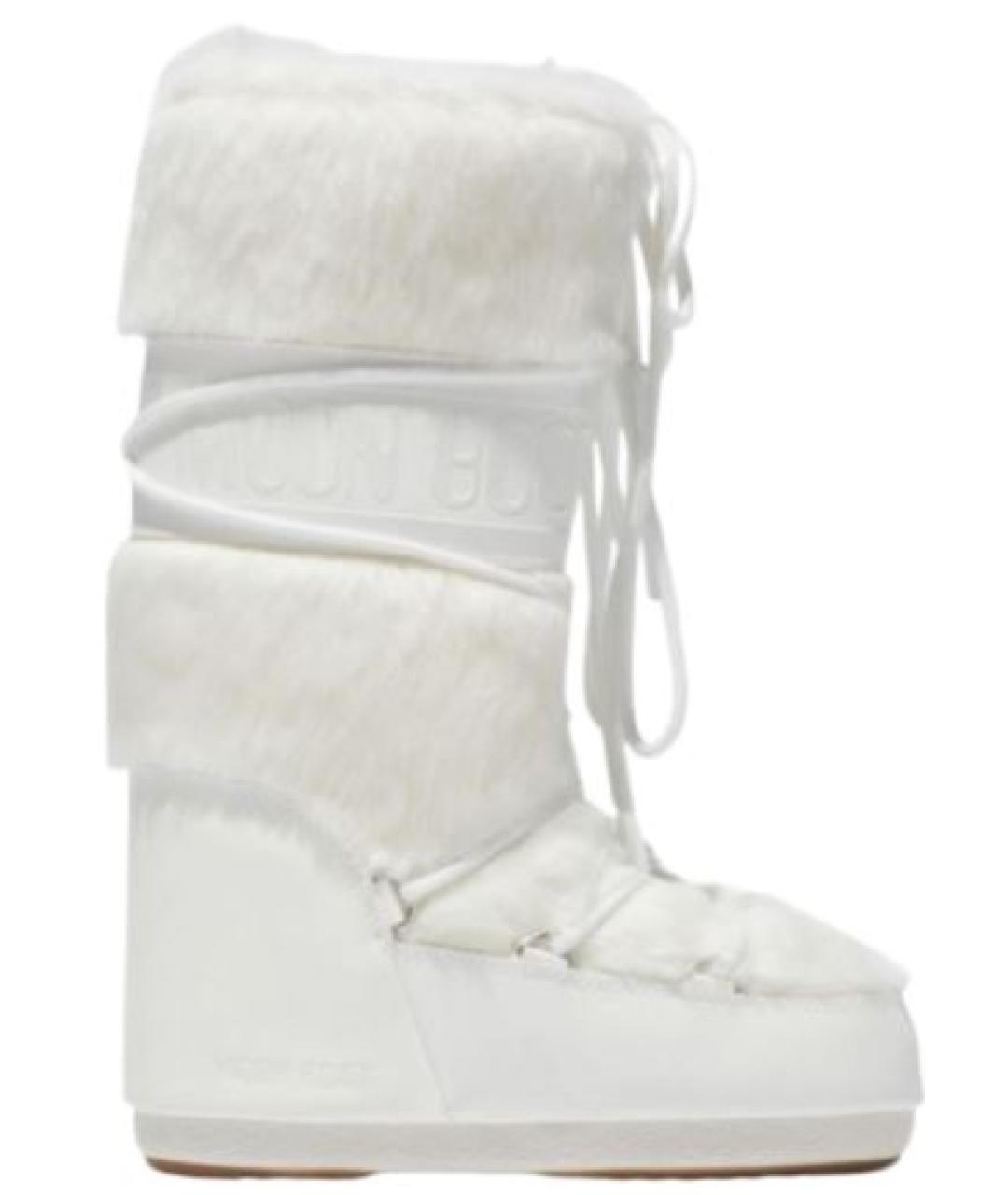 MOON BOOT Белые синтетические сапоги, фото 1