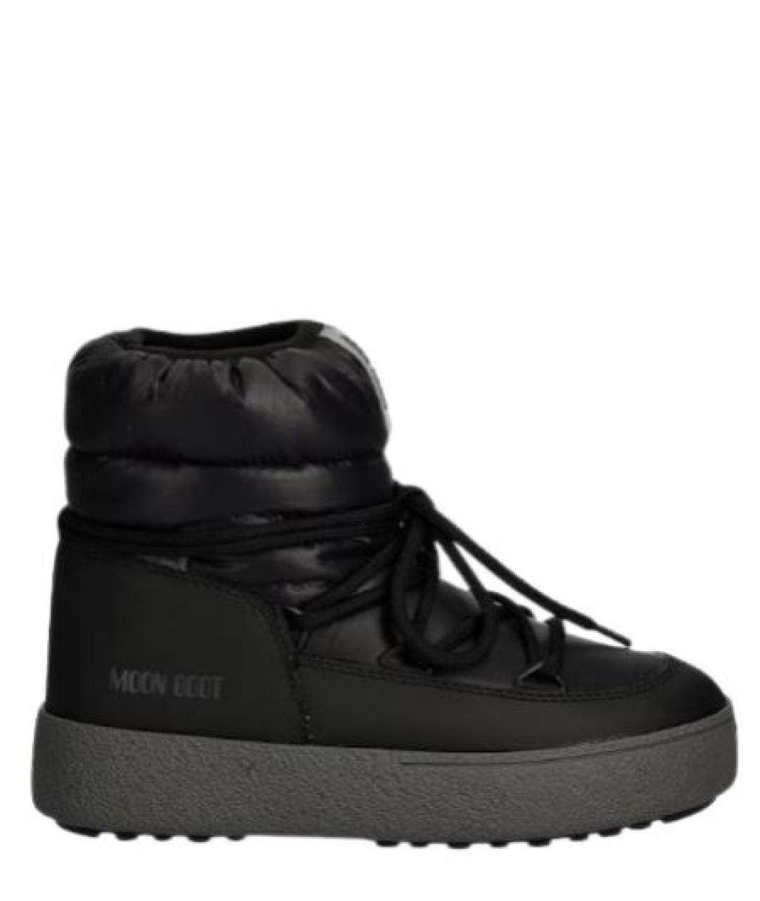 MOON BOOT Черные синтетические ботинки, фото 1