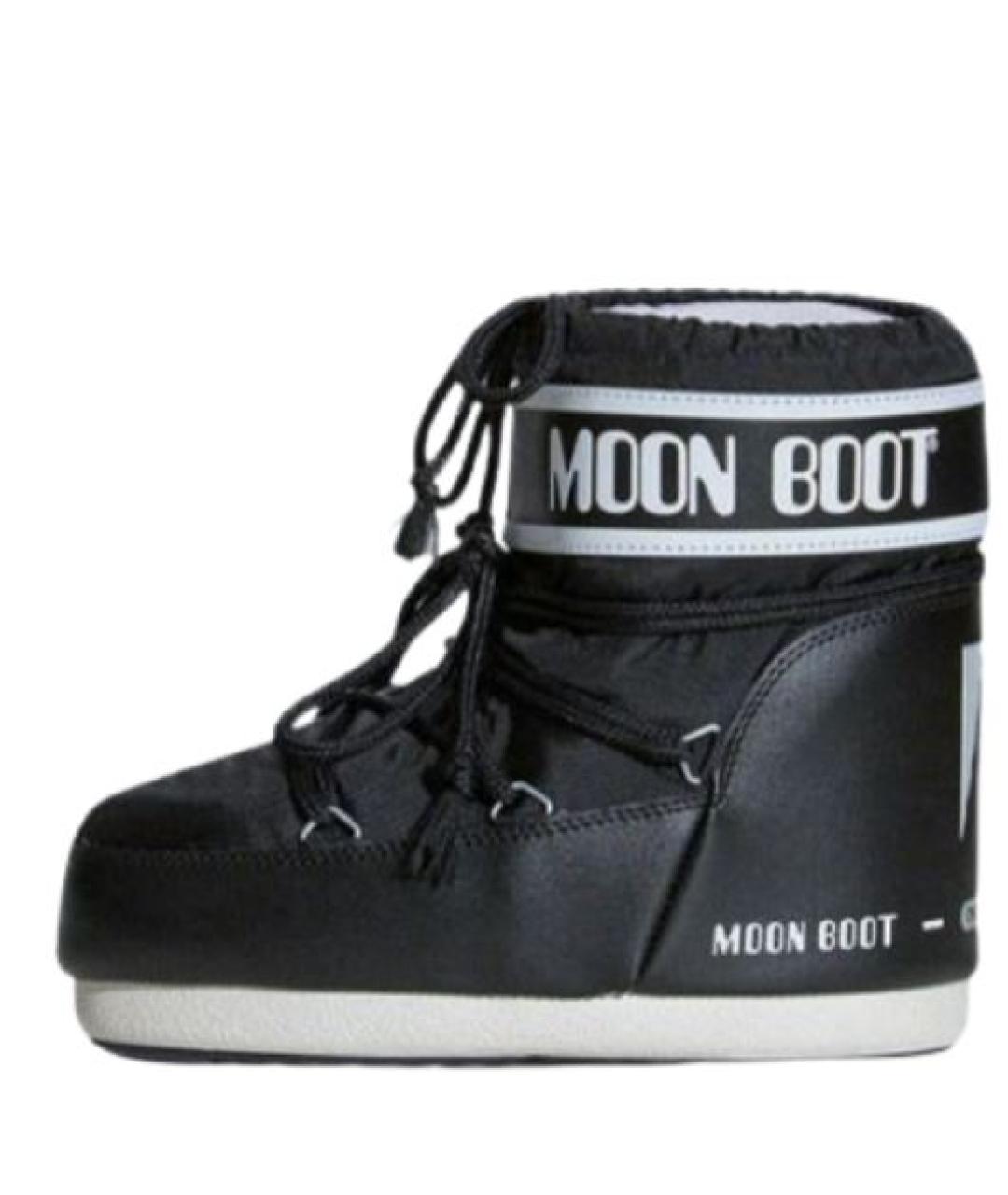MOON BOOT Черные синтетические низкие ботинки, фото 2
