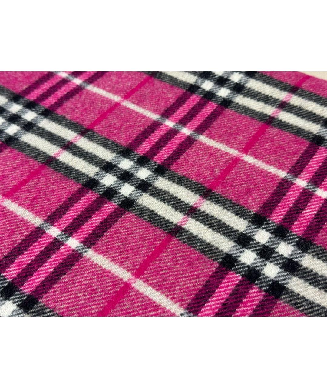 BURBERRY Фуксия шерстяной шарф, фото 4