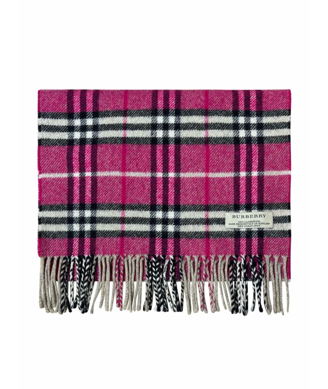 BURBERRY Фуксия шерстяной шарф, фото 1