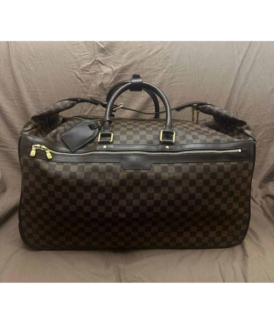 LOUIS VUITTON Коричневая дорожная/спортивная сумка из канвы, фото 7