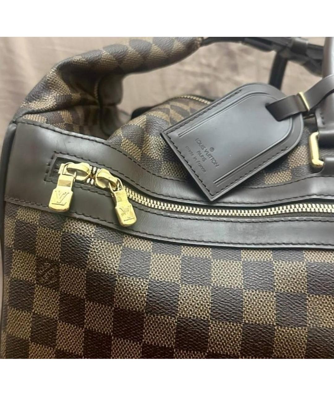 LOUIS VUITTON Коричневая дорожная/спортивная сумка из канвы, фото 8