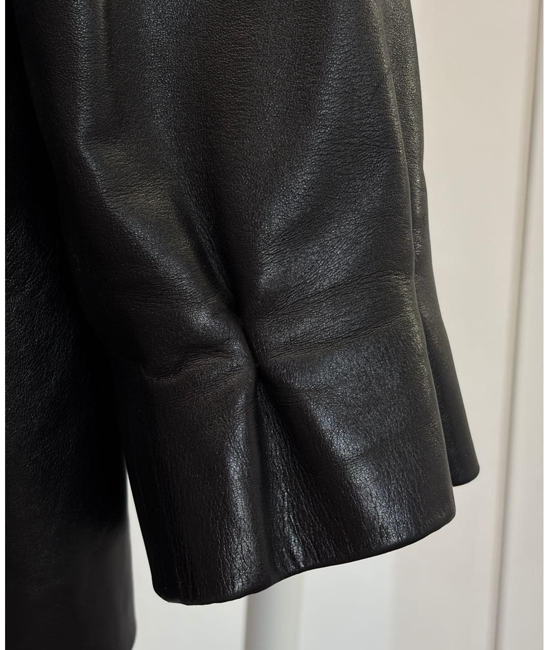 SAINT LAURENT Черная кожаная куртка, фото 4