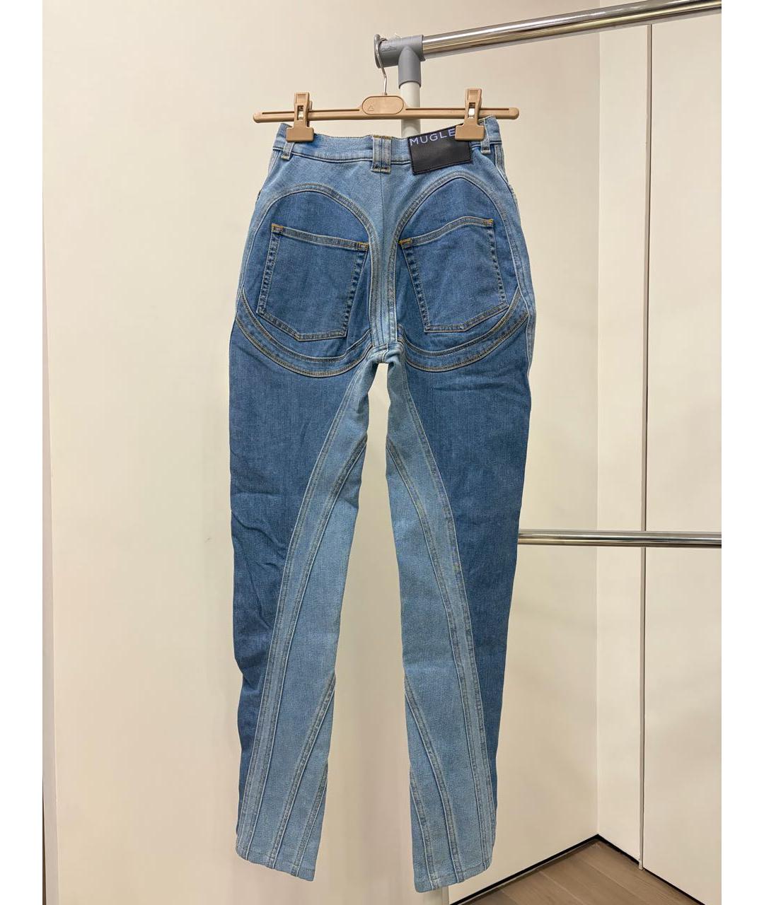 MUGLER Синие джинсы слим, фото 2
