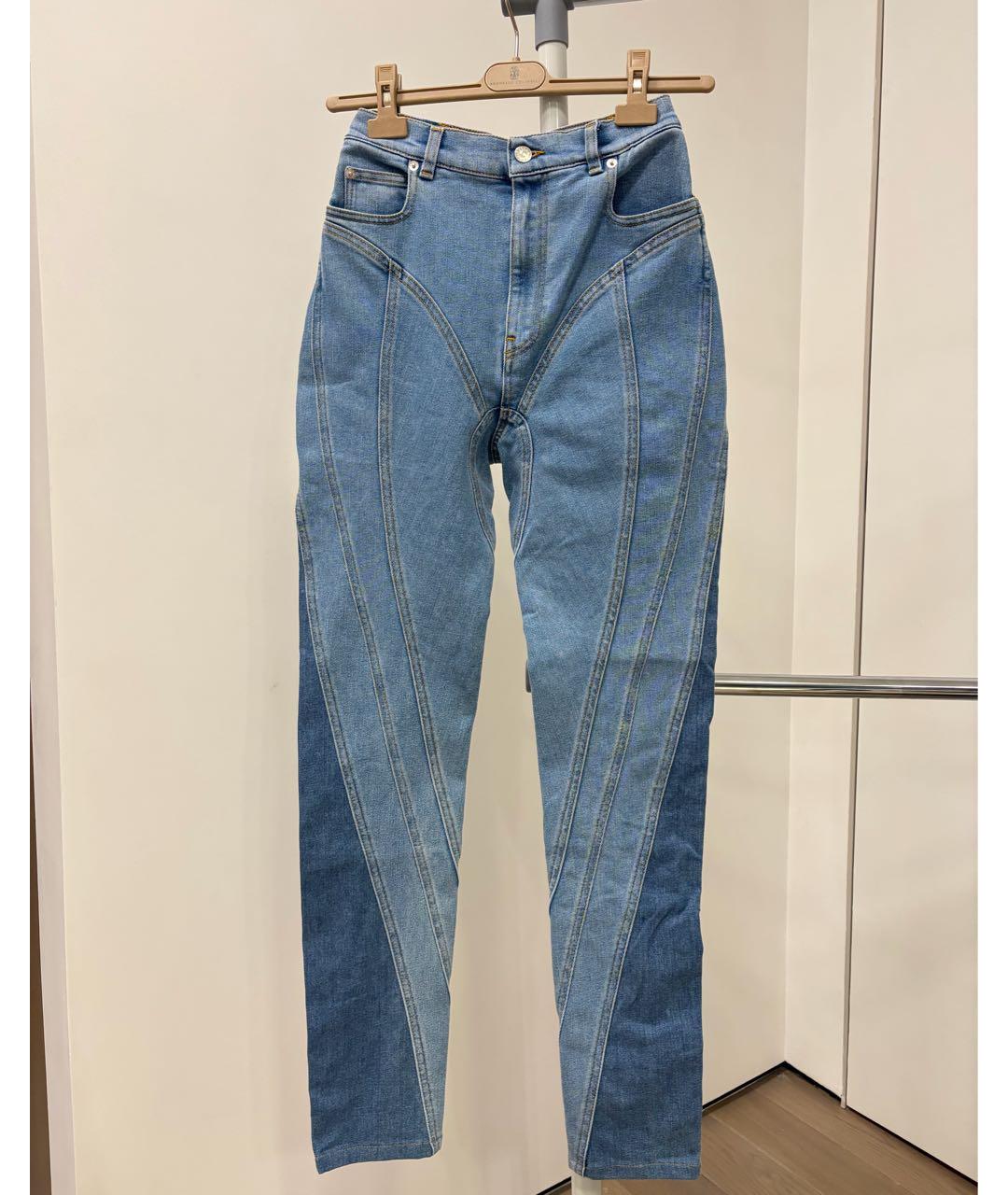 MUGLER Синие джинсы слим, фото 5