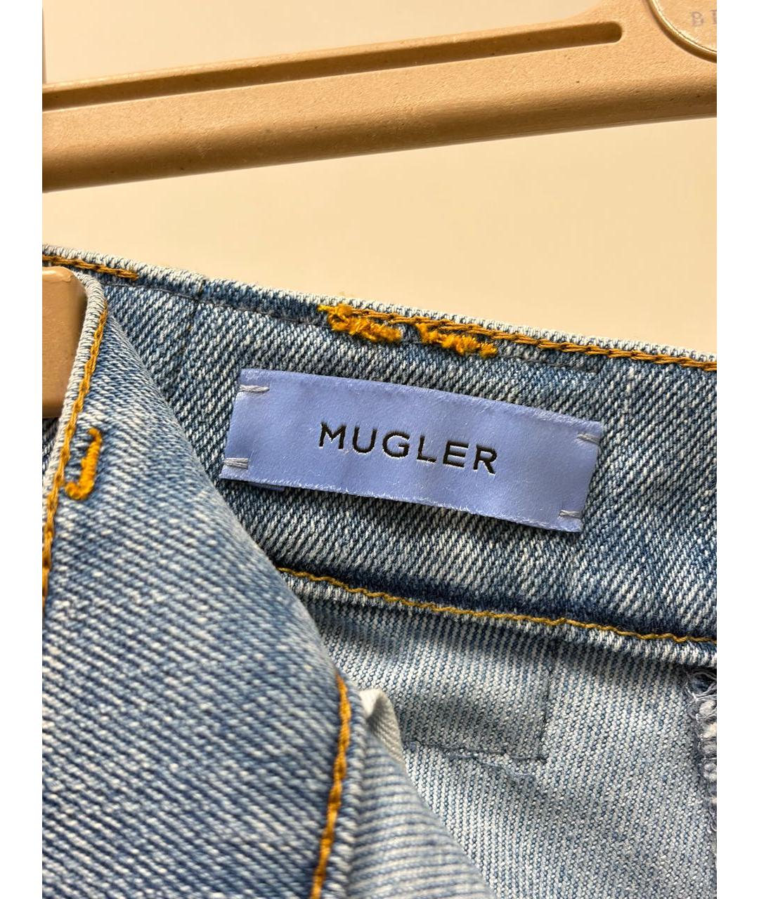 MUGLER Синие джинсы слим, фото 3