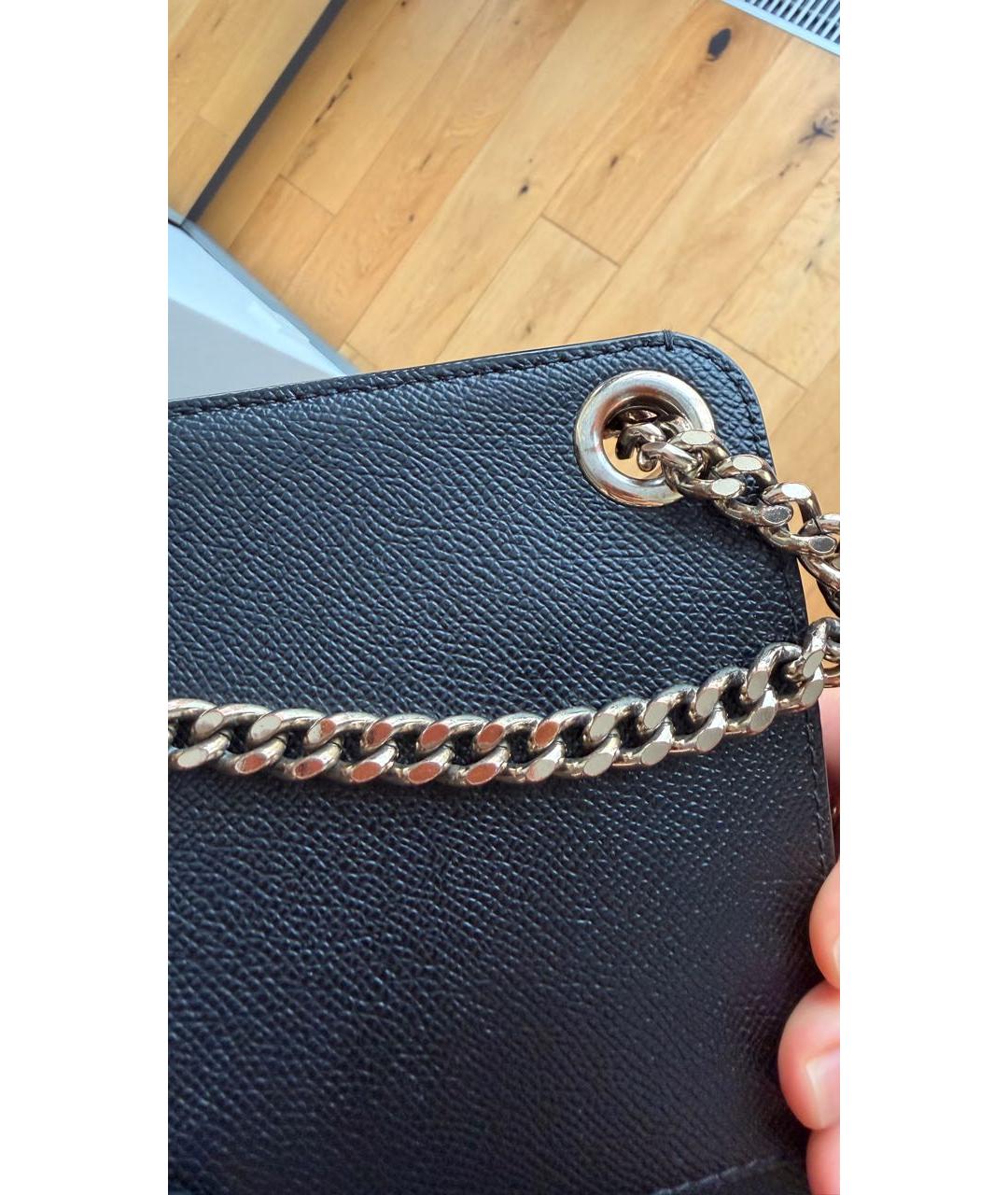 FURLA Черная кожаная сумка через плечо, фото 6