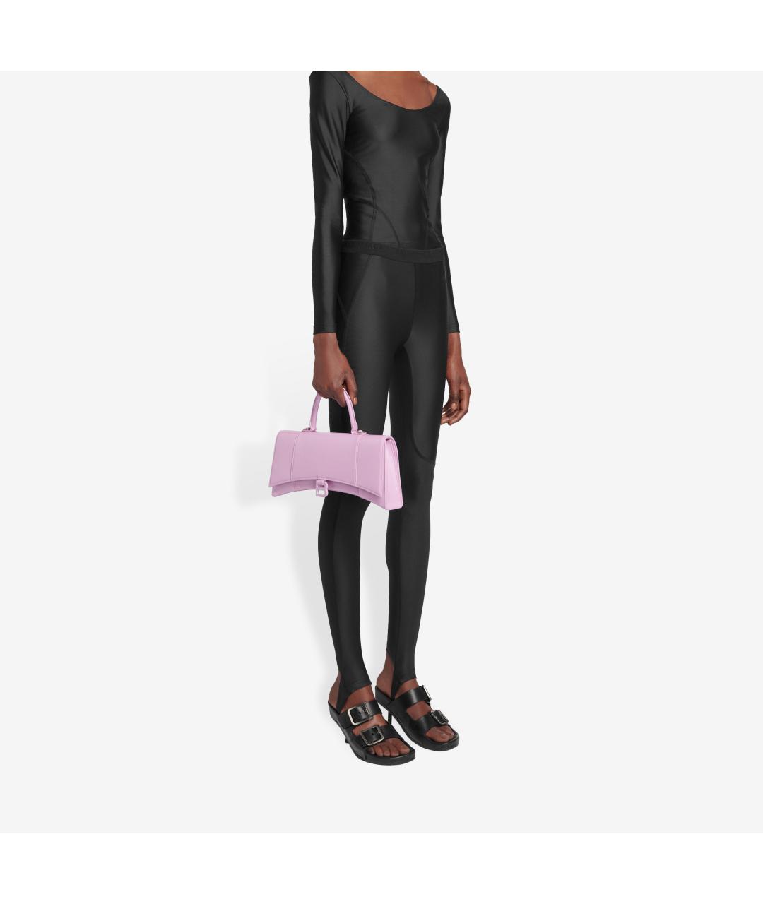 BALENCIAGA Фиолетовая кожаная сумка через плечо, фото 5