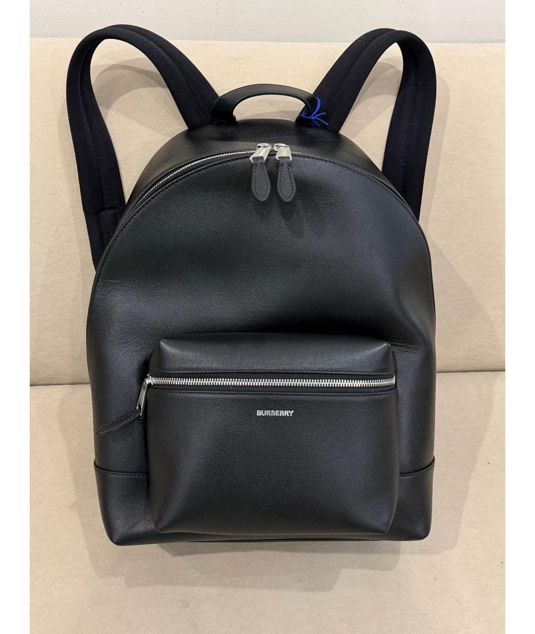 BURBERRY Черный кожаный рюкзак, фото 6